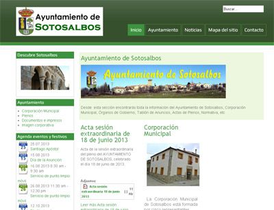 Página web Ayuntamiento Sotosalbos beta