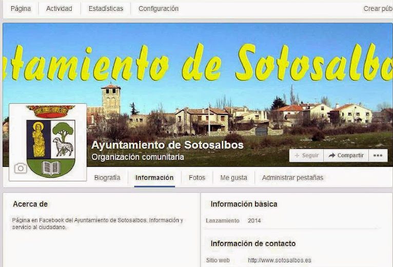 Ayuntamiento de Sotosalbos en Facebook