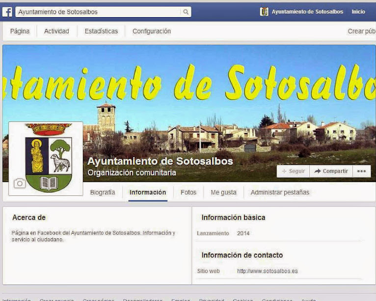 Ayuntamiento de Sotosalbos en Facebook