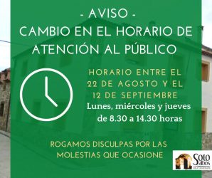 Cambios en el horario Ayuntamiento